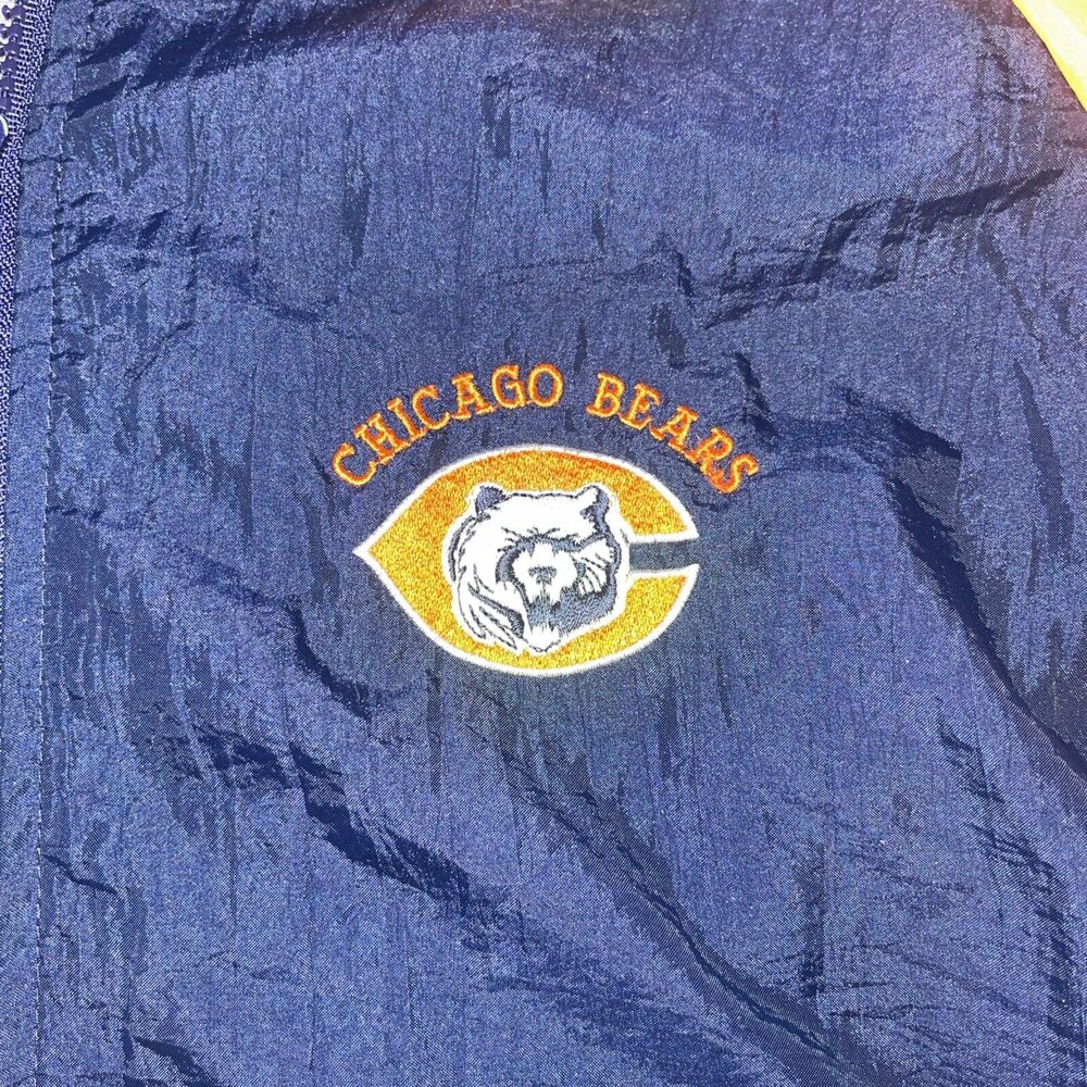 Vtg Chicago Bears lightweight jacket Men L Hilton Tag Windbreaker NFL Football - Picture 2 of 16